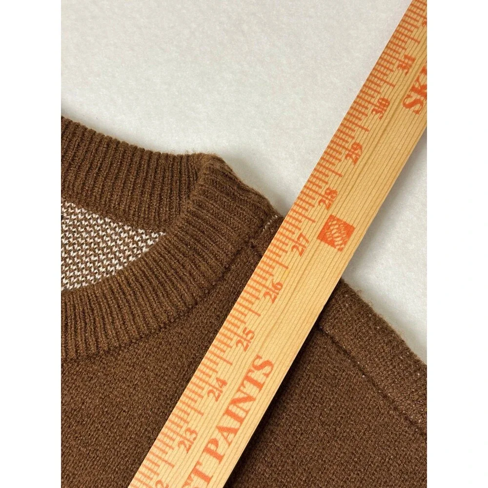 PacSun Los Angeles Distressed Graphic Sweater Brown Mens XL Oversized Knit